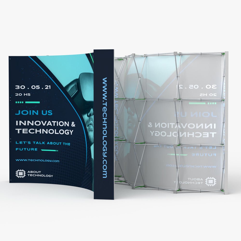 10ft Curve Velcro Fabric Pop Up Display - Blitz Sign & Displays