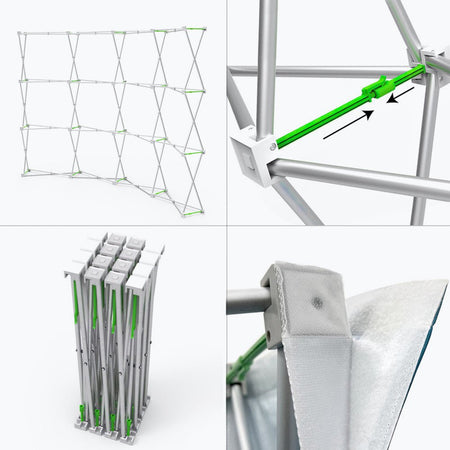 10ft Curve Velcro Fabric Pop Up Display - Blitz Sign & Displays