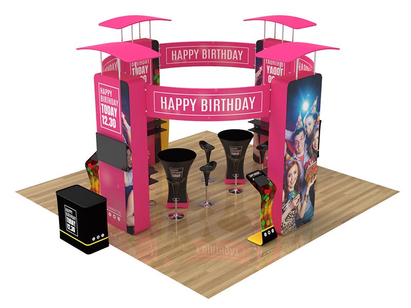 20x20ft Circular Custom Booth A - Blitz Sign & Displays
