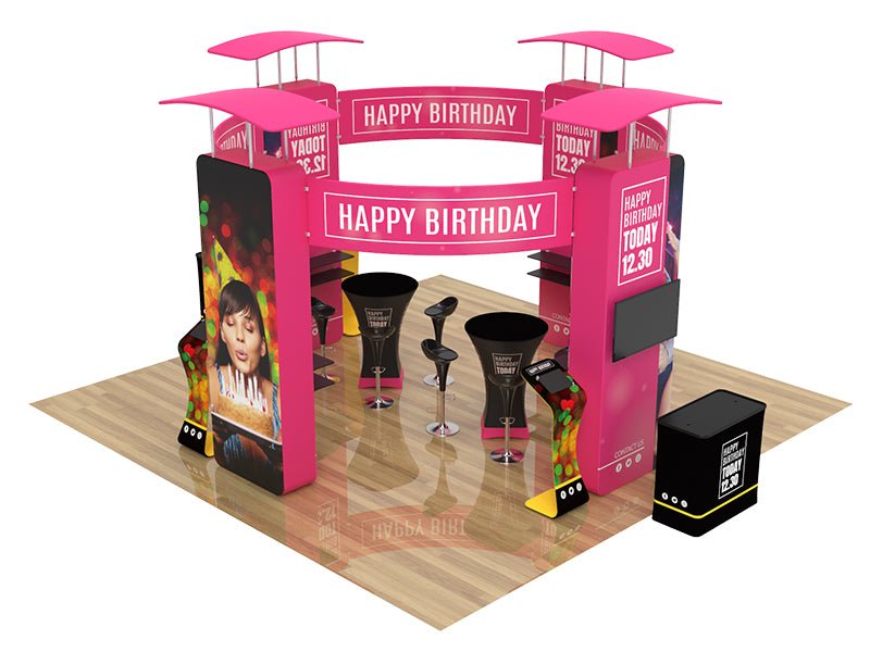 20x20ft Circular Custom Booth A - Blitz Sign & Displays