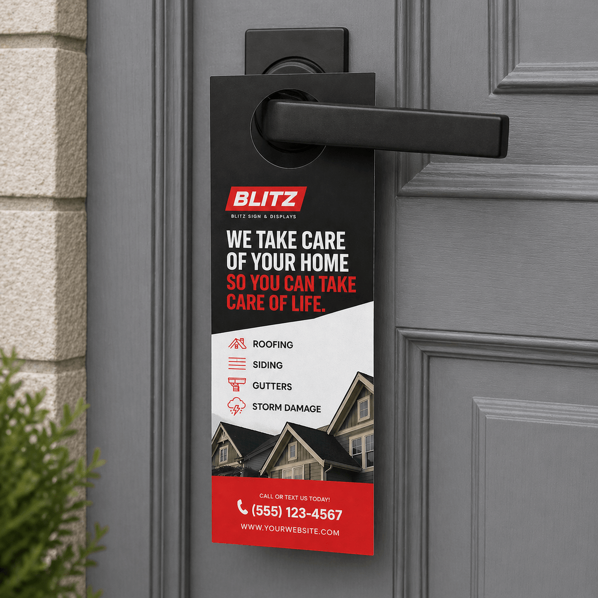 4.25" x 11" Door Hangers - Blitz Sign & Displays