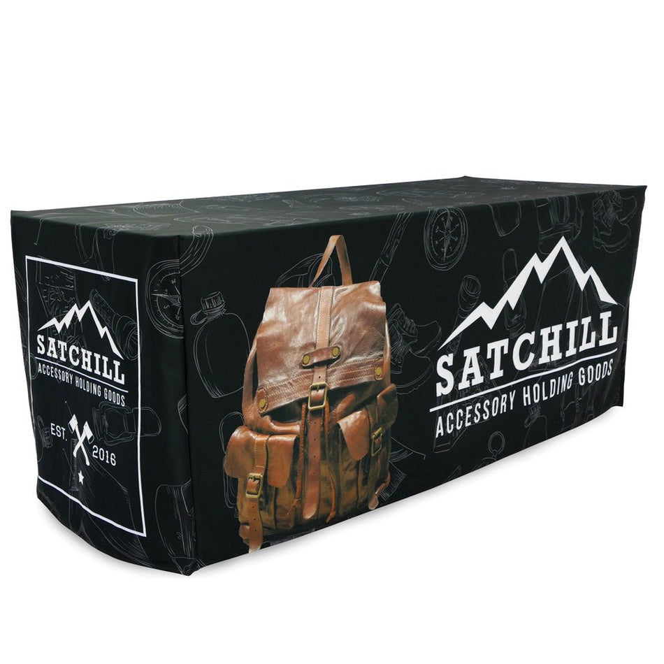 6 ft. Fitted Table Throw 4 - sided with Custom Print - Blitz Sign & Displays