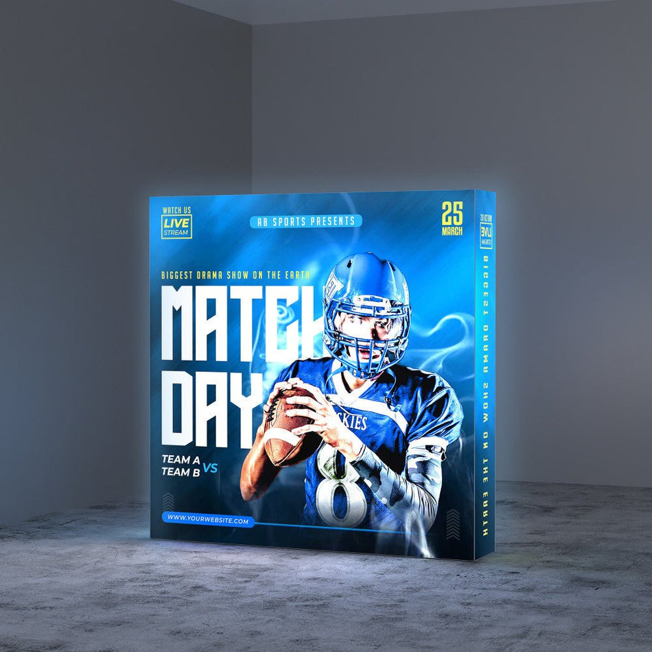 8ft SEG Edge - lit Popup Display - Blitz Sign & Displays