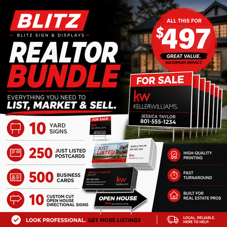Blitz Realtor Sign & Print Bundle - Blitz Sign & Displays