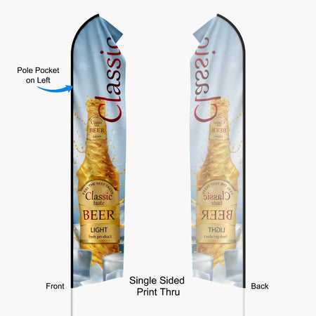 Econo Feather Flag 16ft Single Sided - Blitz Sign & Displays