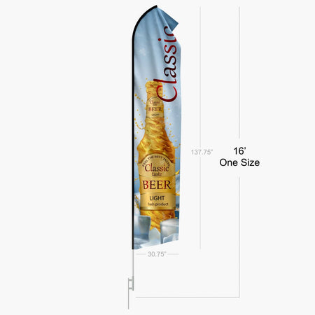 Econo Feather Flag 16ft Single Sided - Blitz Sign & Displays