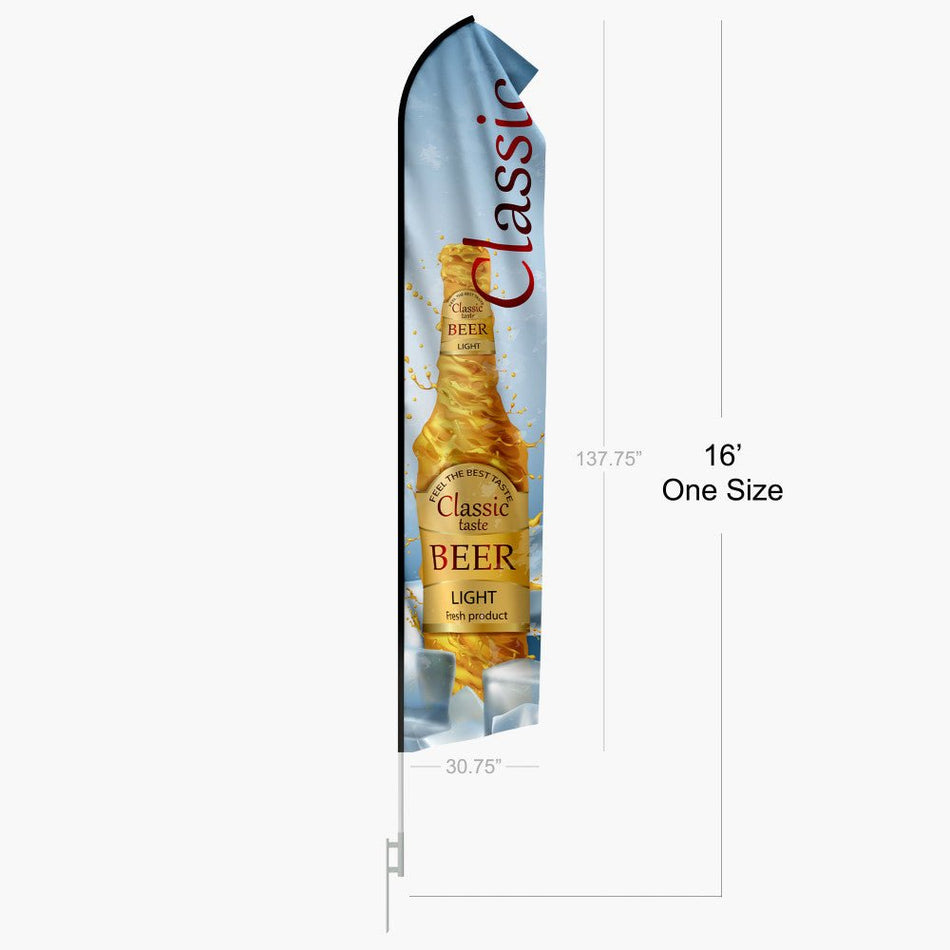 Econo Feather Flag 16ft Single Sided - Blitz Sign & Displays