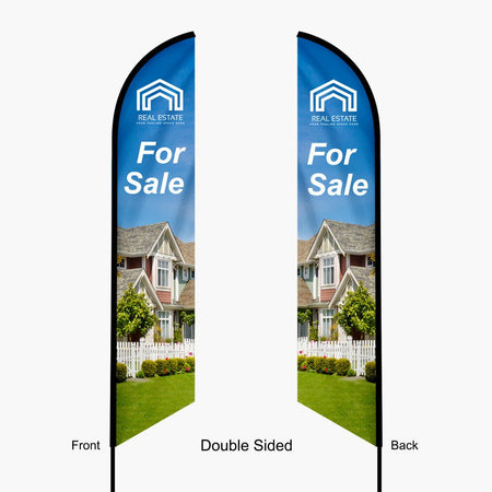 Feather Angled Flag(Medium) 10.5ft - Blitz Sign & Displays