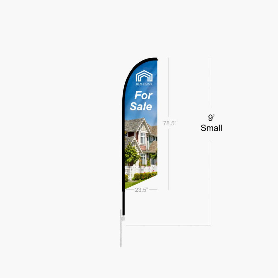 Feather Angled Flag(Small) 9ft - Blitz Sign & Displays