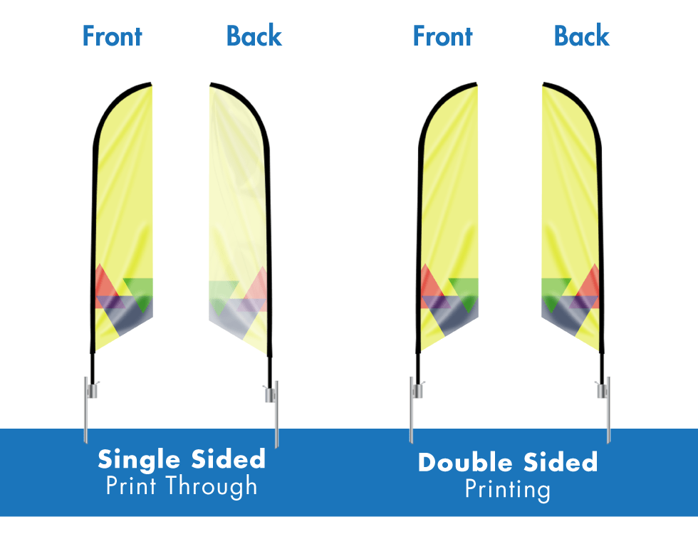 Feather Angled Flag(Small) 9ft - Blitz Sign & Displays