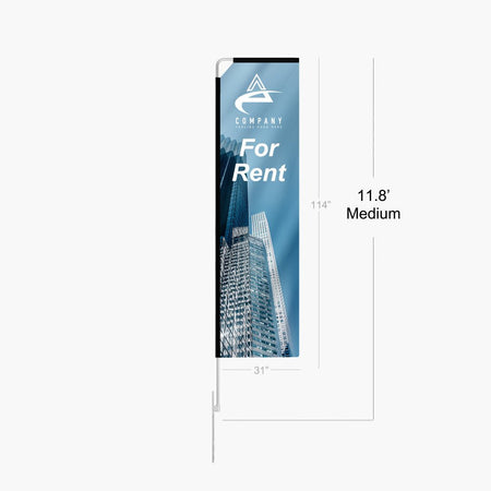 Rectangle Flag: 15ft, 11.8ft, 8.5ft - Blitz Sign & Displays