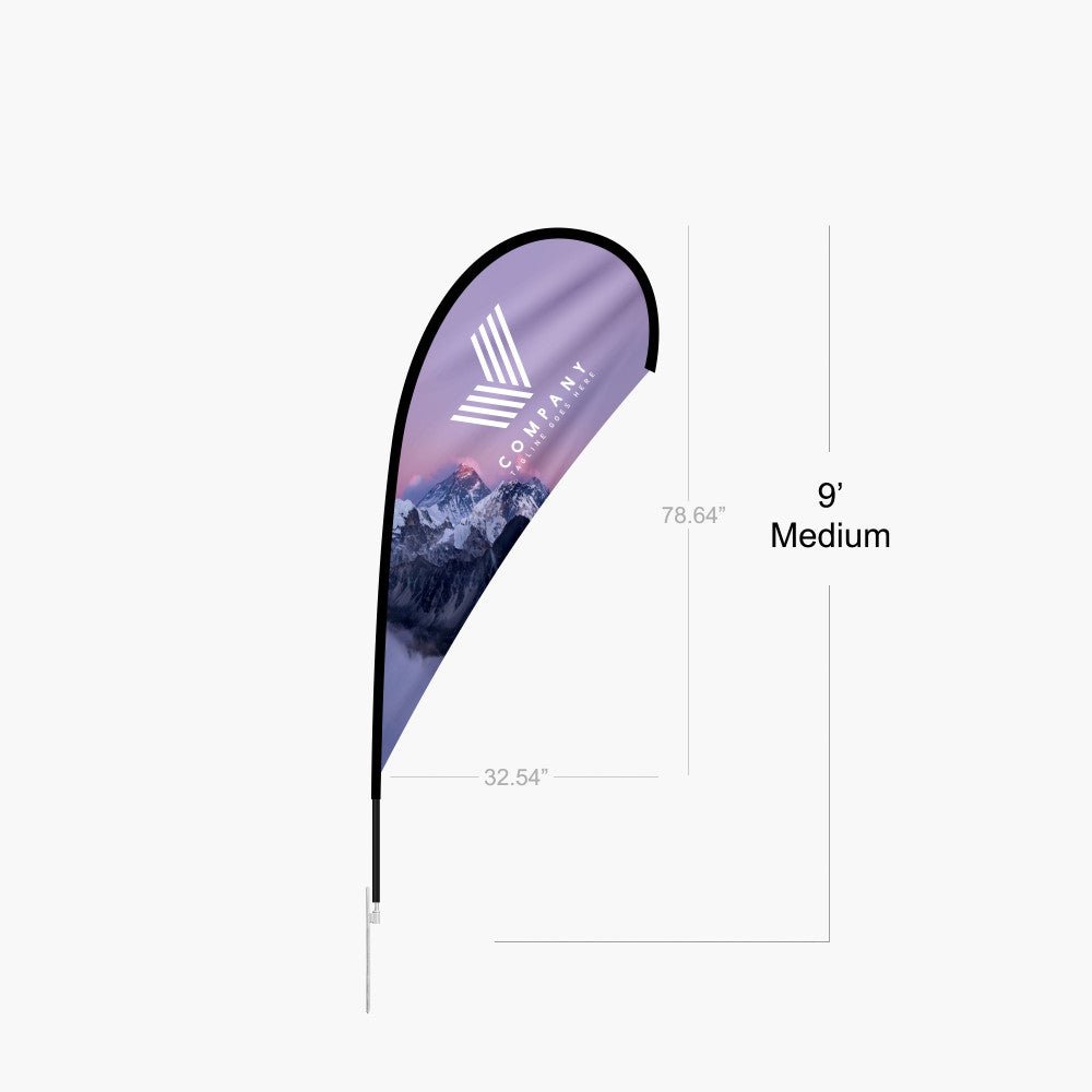 Teardrop Flag:13.5ft, 11.2ft, 9ft, 7ft - Blitz Sign & Displays