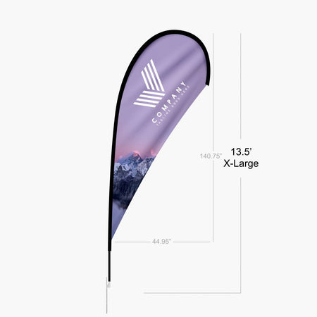 Teardrop Flag:13.5ft, 11.2ft, 9ft, 7ft - Blitz Sign & Displays