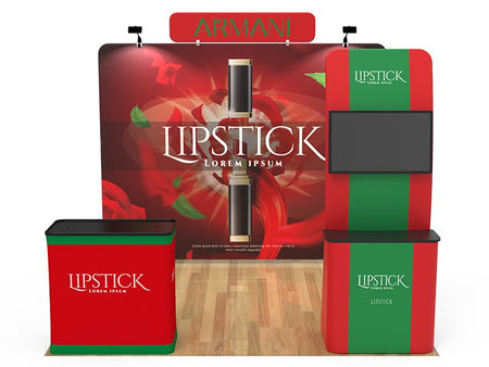 10x10ft Custom Booth 27 Dual Podium - Blitz Sign & Displays