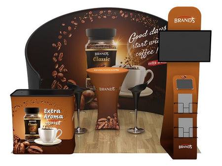 10x10ft Custom Booth K Highboy Bar - Blitz Sign & Displays