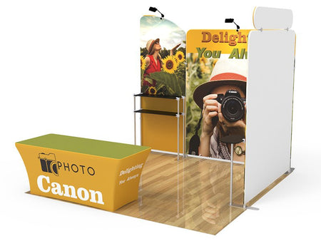 10x10ft Custom Booth U High Privacy - Blitz Sign & Displays