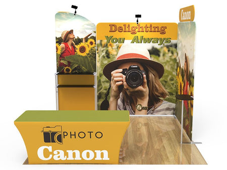 10x10ft Custom Booth U High Privacy - Blitz Sign & Displays