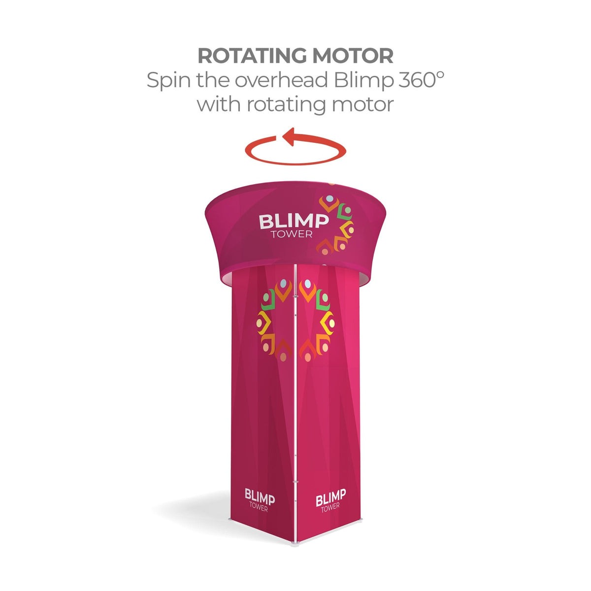 15.25ft Blimp Squared Tower with Rotating Blimp - Blitz Sign & Displays
