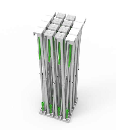 8ft Curve Velcro Fabric Pop Up Display (Hardware Only) - Blitz Sign & Displays