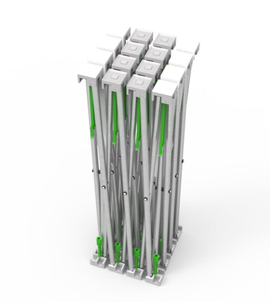 8ft Straight Velcro Fabric Pop Up Display(Hardware Only) - Blitz Sign & Displays