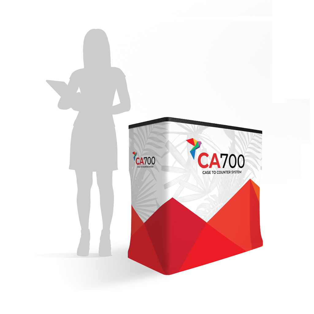 CA700 Exhibit Case and Counter w/Printed Graphic - Blitz Sign & Displays