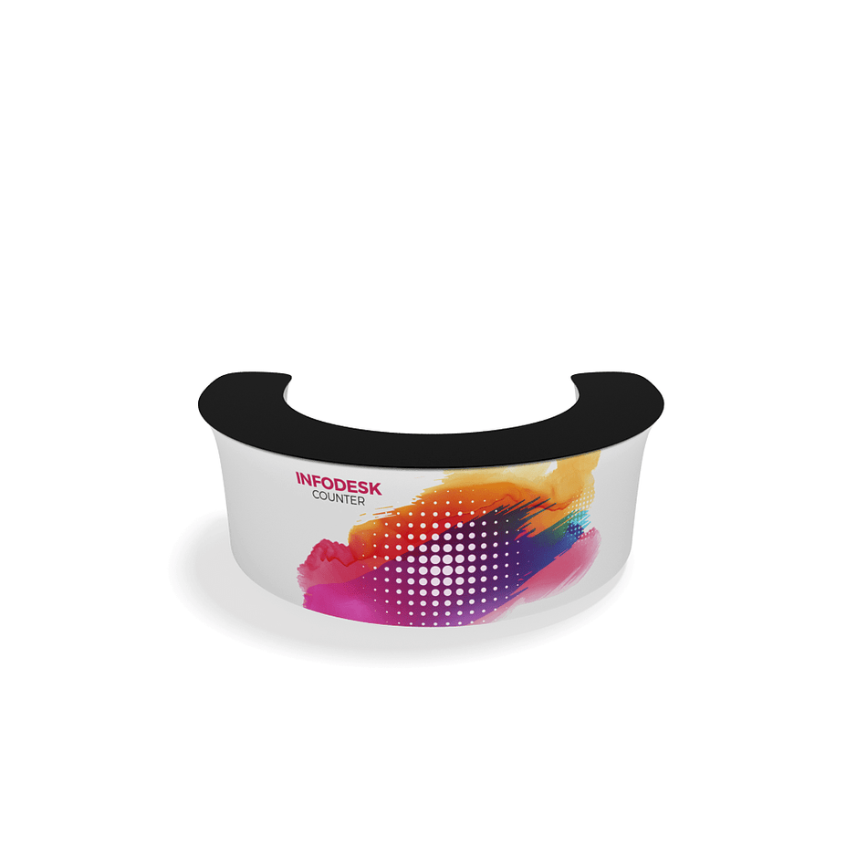 InfoDesk Counter Convex Curved 10'W - Blitz Sign & Displays