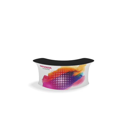 InfoDesk Counter - Convex Curved 7'W - Blitz Sign & Displays