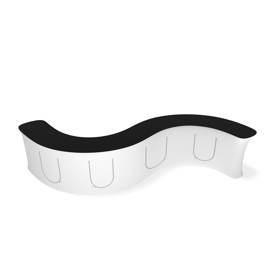 InfoDesk Counter - S - Shaped 16'W - Blitz Sign & Displays
