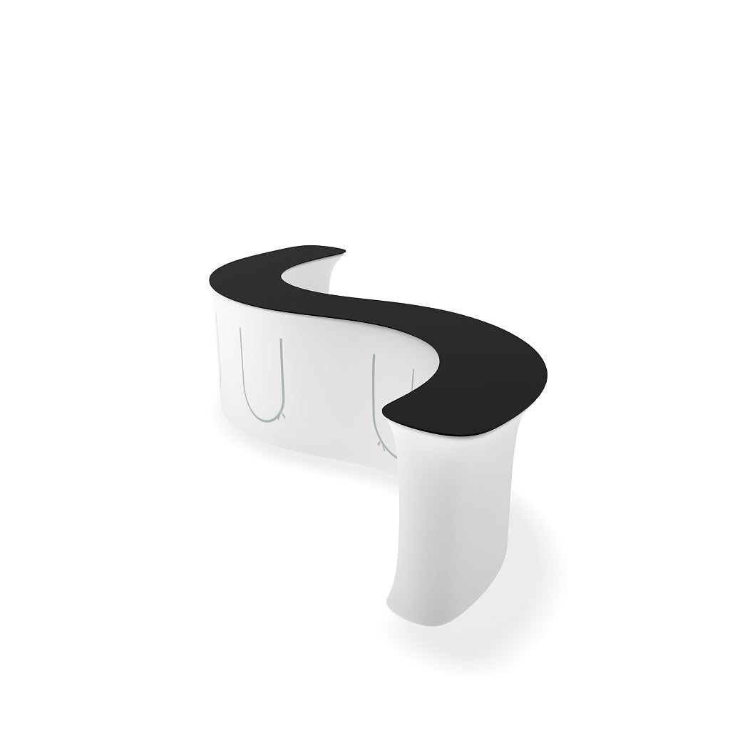 InfoDesk Counter - S - Shaped 16'W - Blitz Sign & Displays