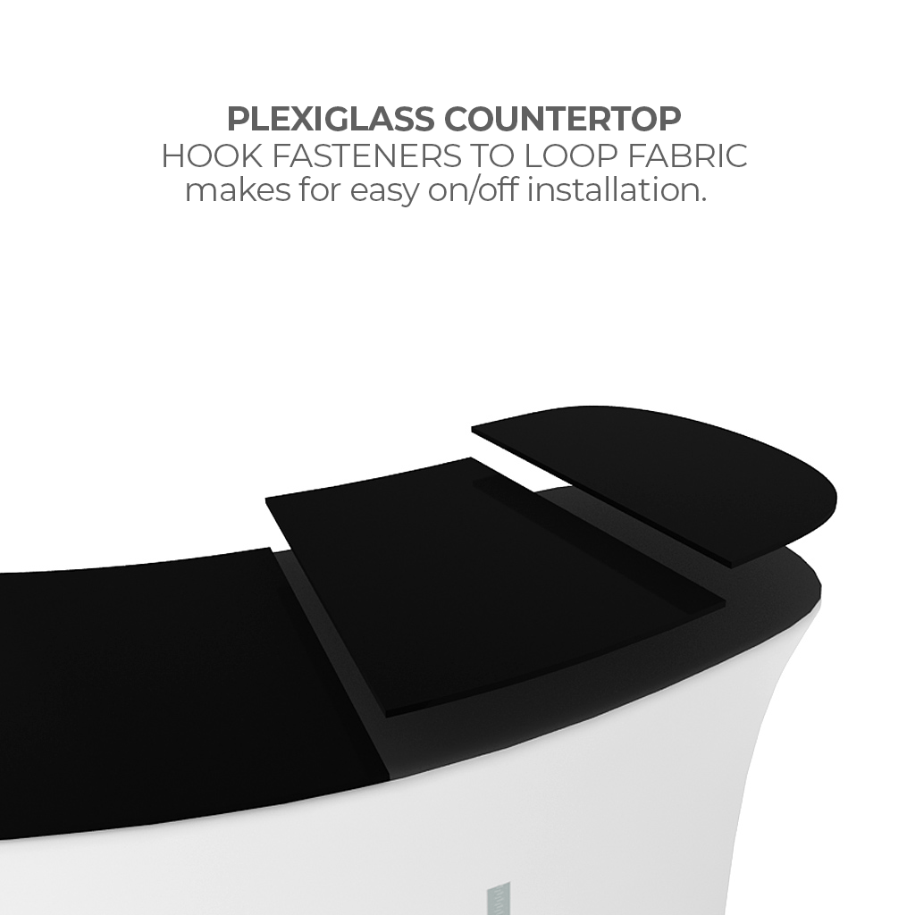 InfoDesk Counter - Straight 12'W - Blitz Sign & Displays