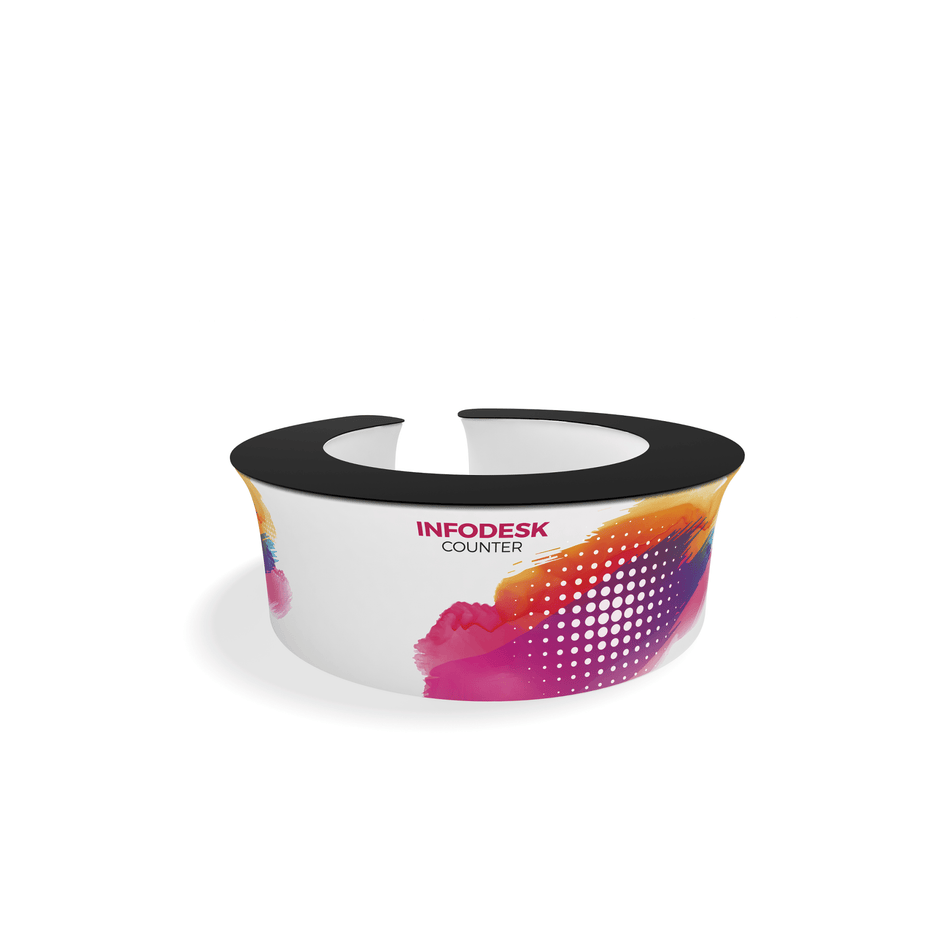 InfoDesk Counter - Wrap Around Convex Curved - Blitz Sign & Displays