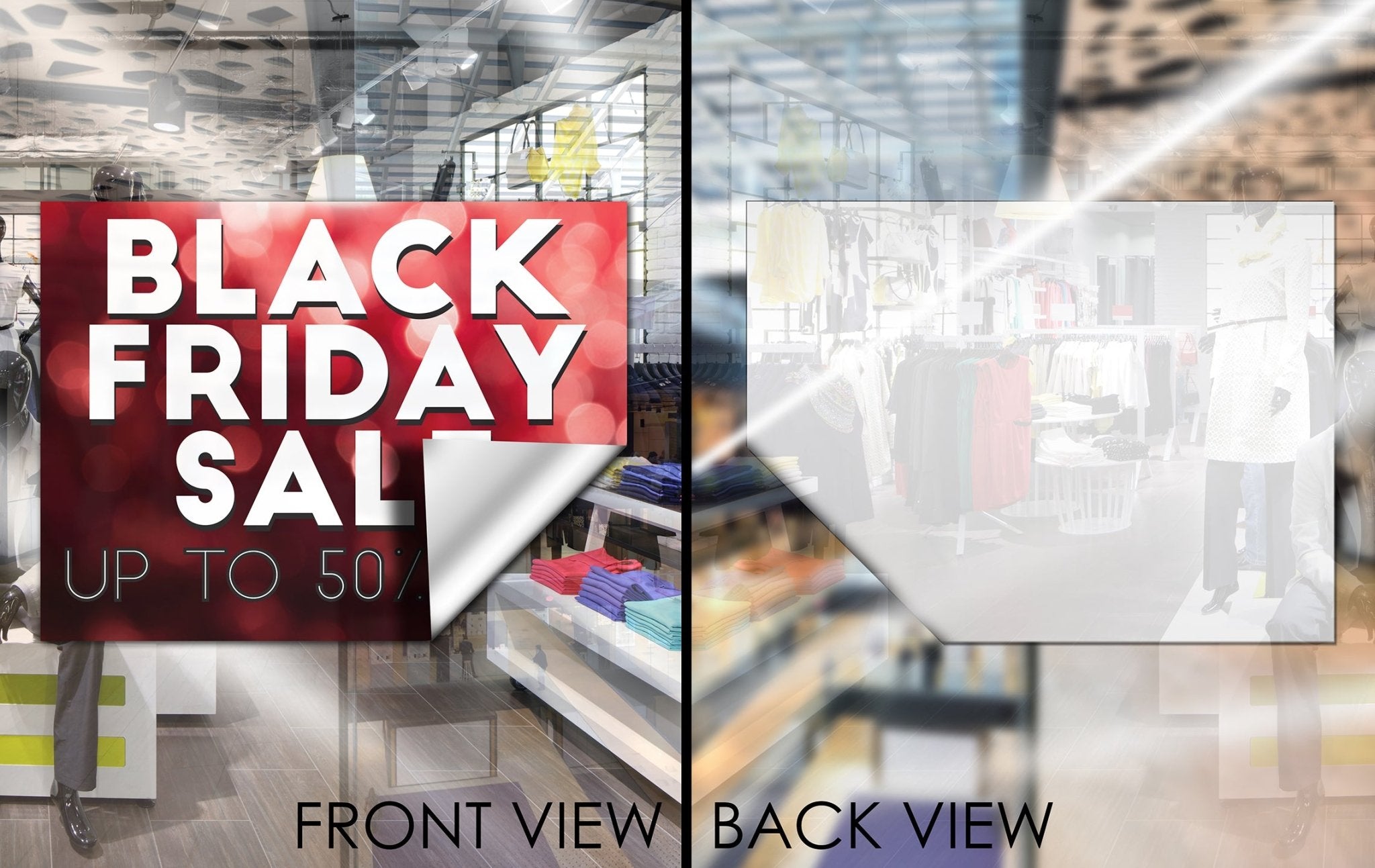 Premium Window Cling - $3.99 per sq ft - Blitz Sign & Displays