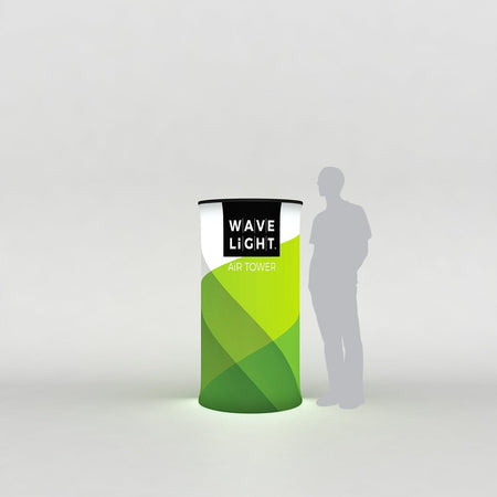 WaveLight® Air Backlit Inflatable Circular Tower - 3ft x 3ft x 5ft - Blitz Sign & Displays