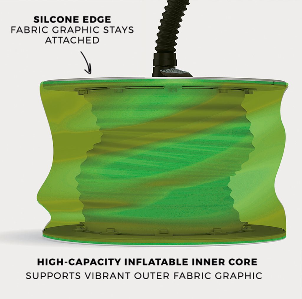 WaveLight® Air Backlit Inflatable Circular Tower - 3ft x 3ft x 7.5ft - Blitz Sign & Displays