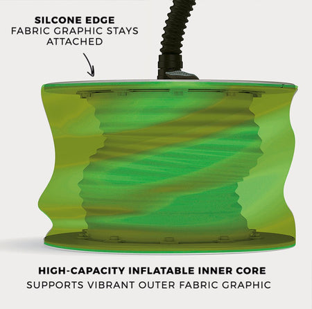 WaveLight® Air Backlit Inflatable Square Tower - 3ft x 3ft x 10ft - Blitz Sign & Displays