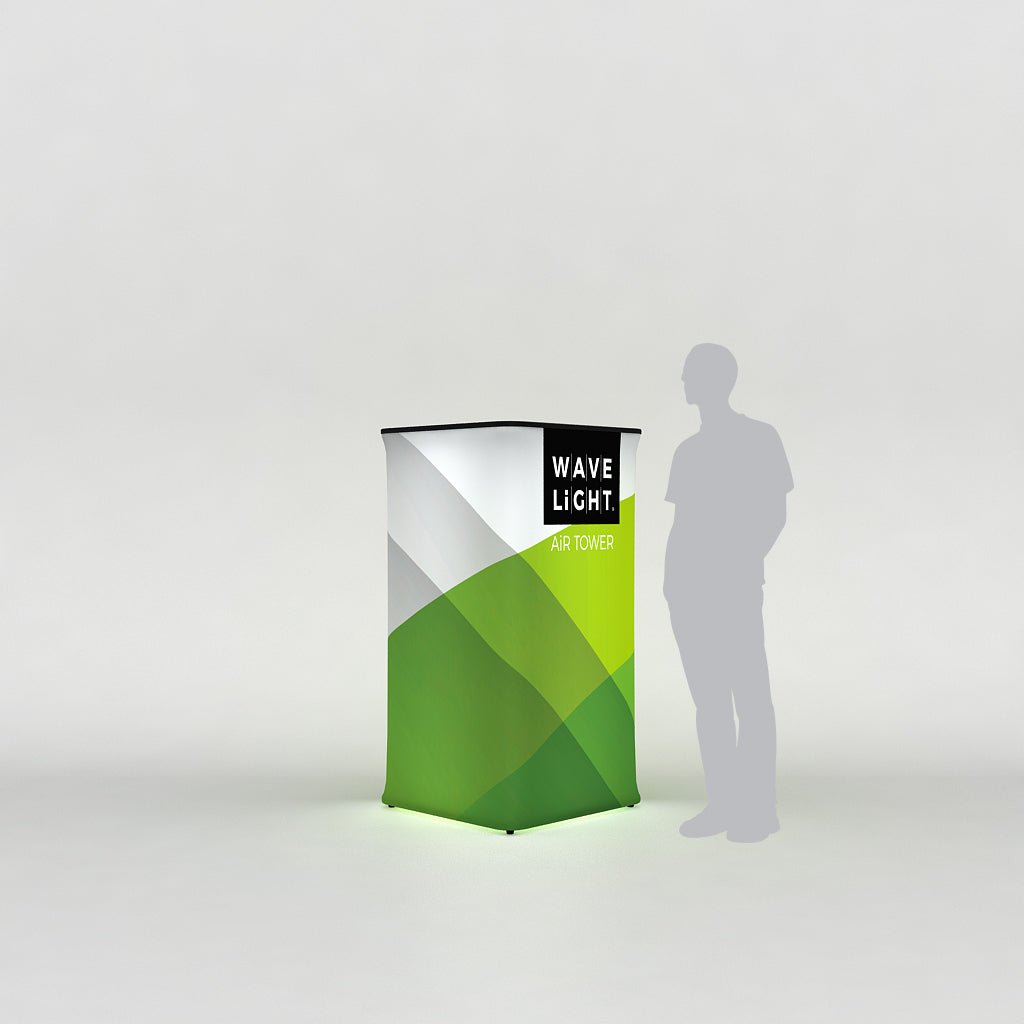 WaveLight® Air Backlit Inflatable Square Tower - 3ft x 3ft x 5ft - Blitz Sign & Displays