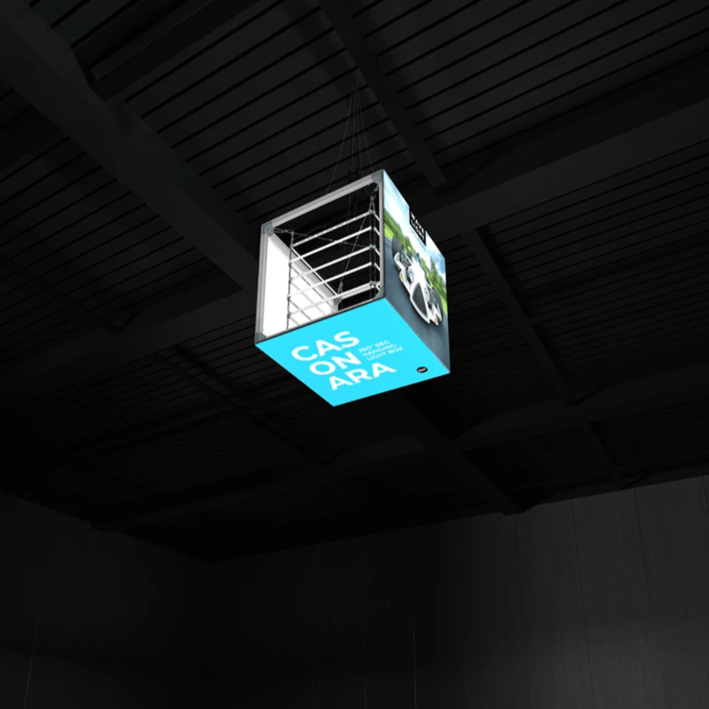 WaveLight® Casonara Blimp Cube Hanging Light Box - 100L 3ft x 3ft x 3ft - Blitz Sign & Displays