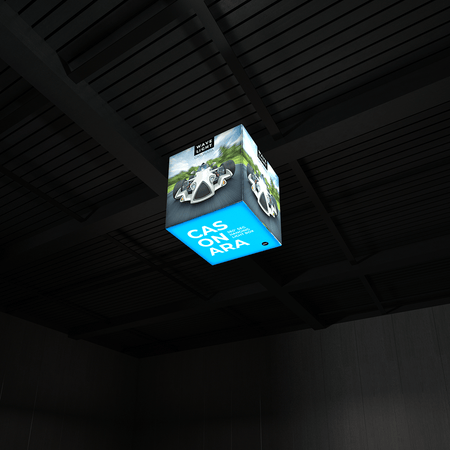 WaveLight® Casonara Blimp Cube Hanging Light Box - 100L 3ft x 3ft x 3ft - Blitz Sign & Displays