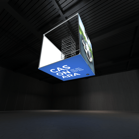 WaveLight® Casonara Blimp Cube Hanging Light Box - 240L 8ft x 8ft x 8ft - Blitz Sign & Displays