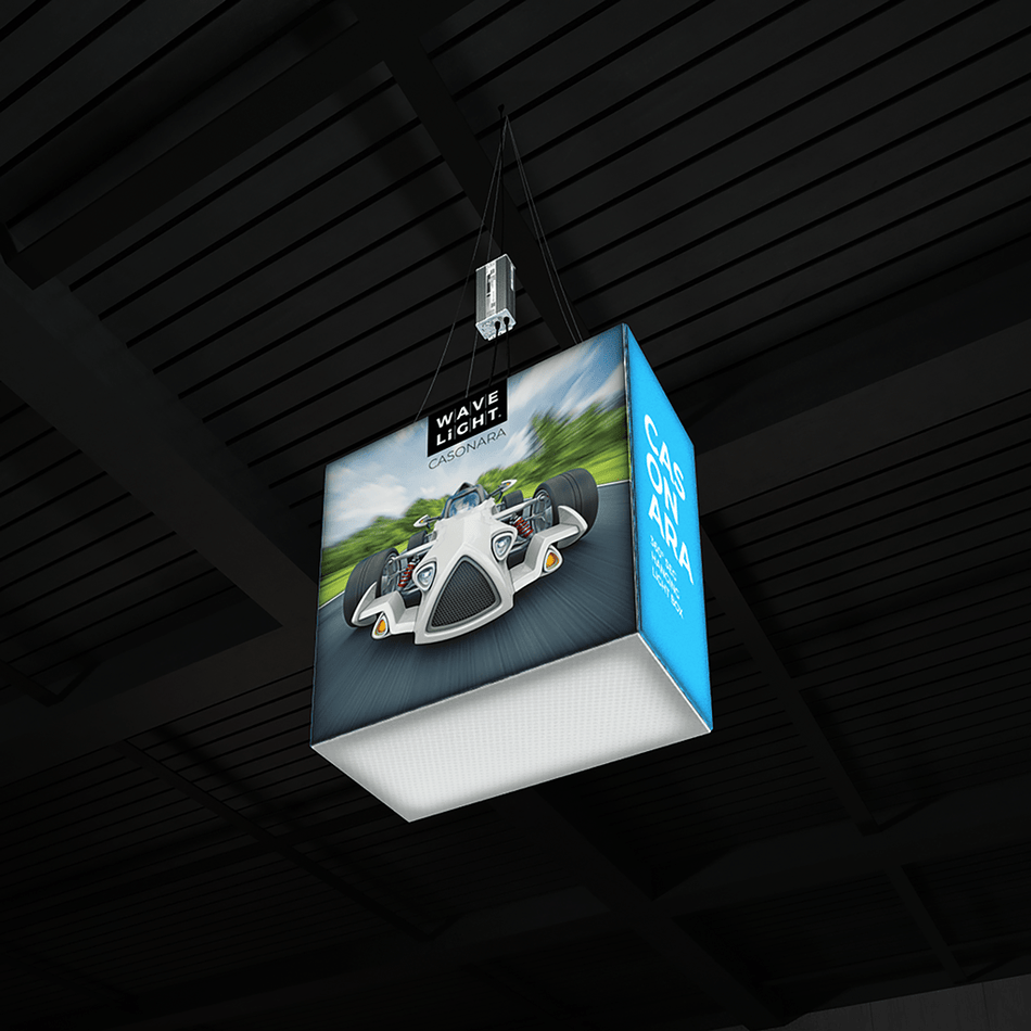 WaveLight® Casonara Blimp Rectangle Hanging Light Box - 100M 3ftW x 3ftH x 2ftD - Blitz Sign & Displays