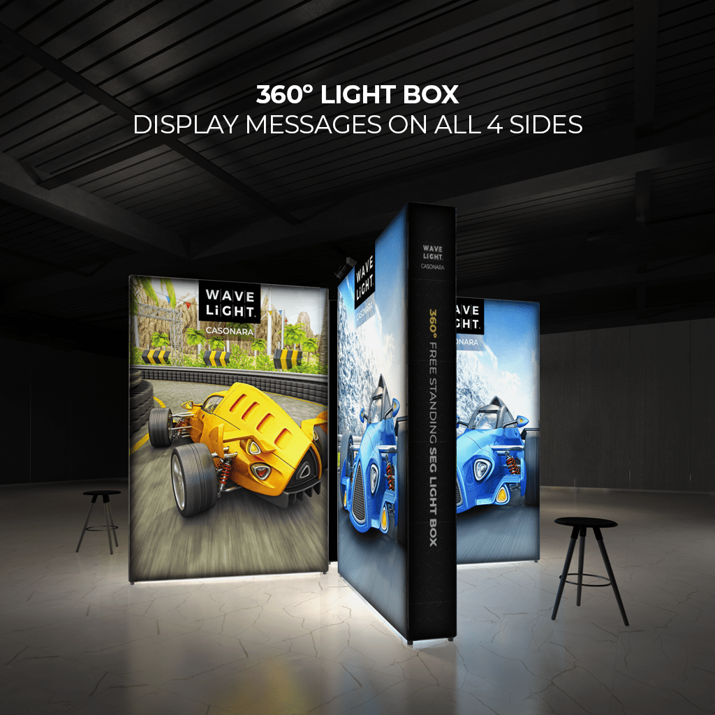WaveLight® Casonara SEG Light Box Display - 8ft x 8ft - Blitz Sign & Displays