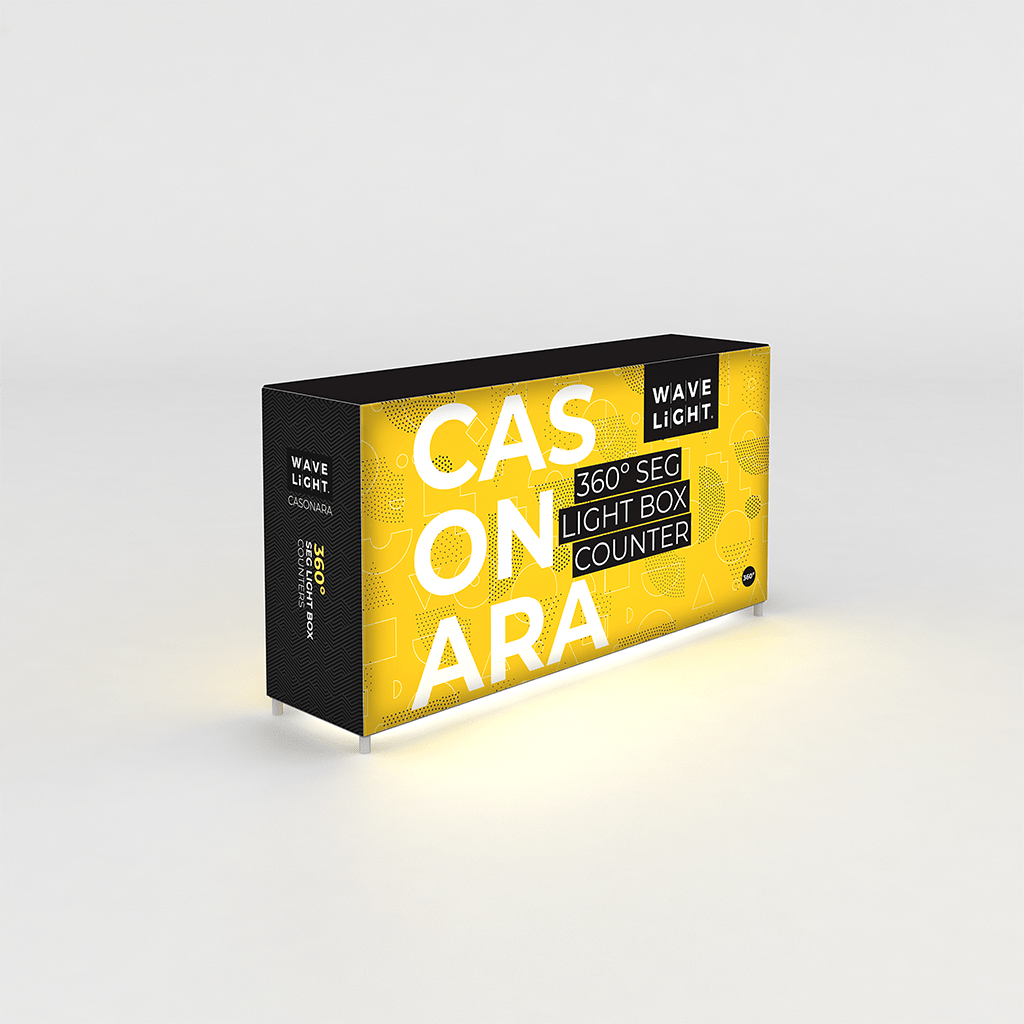 WaveLight® Casonara SEG Light Counter Display - 200M 6.5ftW - Blitz Sign & Displays