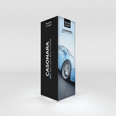 WaveLight® Casonara Tower Light Box Display - 100M 10ft x 3ft x 3ft - Blitz Sign & Displays