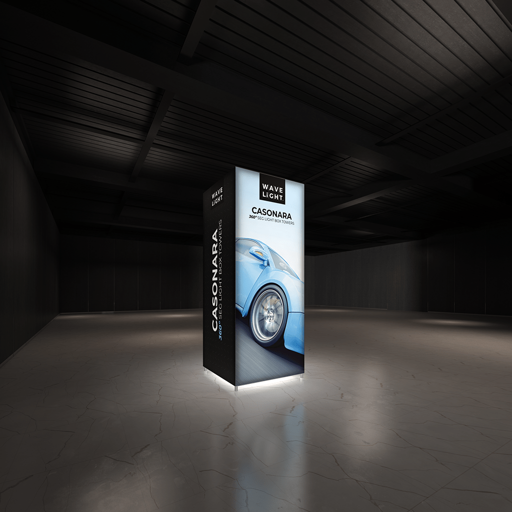 WaveLight® Casonara Tower Light Box Display - 100S 8ft x 3ft x 3ft - Blitz Sign & Displays