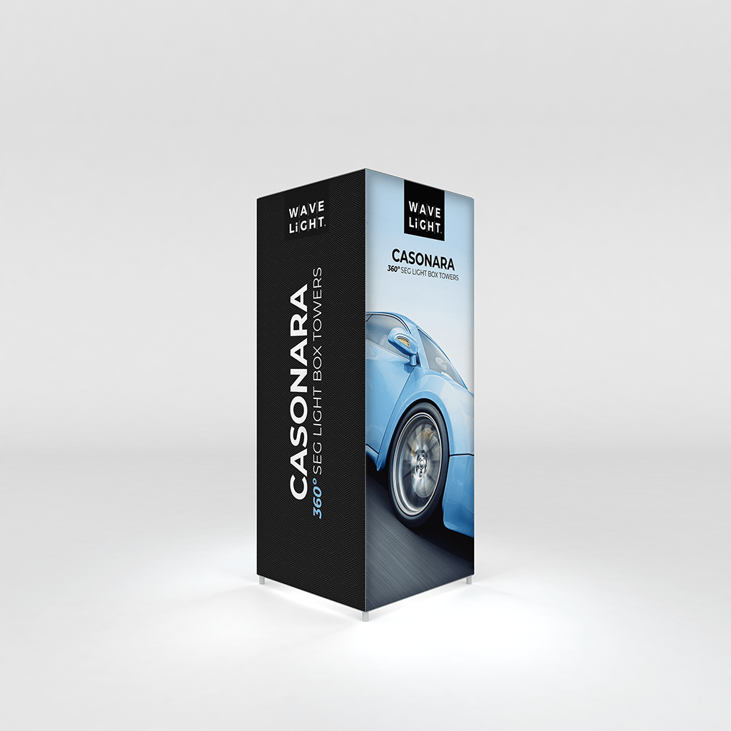 WaveLight® Casonara Tower Light Box Display - 100S 8ft x 3ft x 3ft - Blitz Sign & Displays