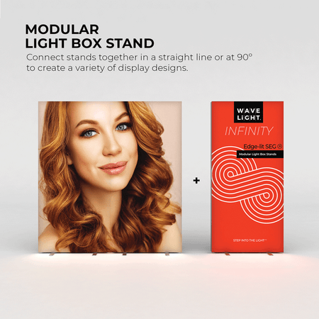 WaveLight® Infinity LED Light Box Display Stand - 2000XS 6.5ftW x 4.5ftH (Double Sided) - Blitz Sign & Displays