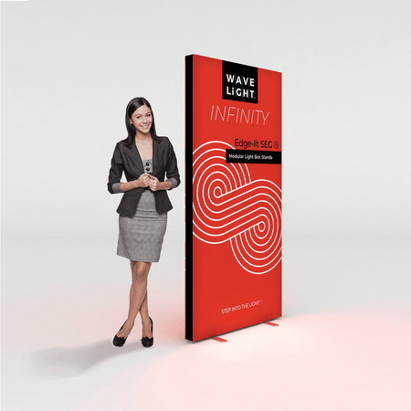 WaveLight® Infinity LED Light Box Display Stand - 950M 3ftW x 6.5ftH (Double Sided) - Blitz Sign & Displays