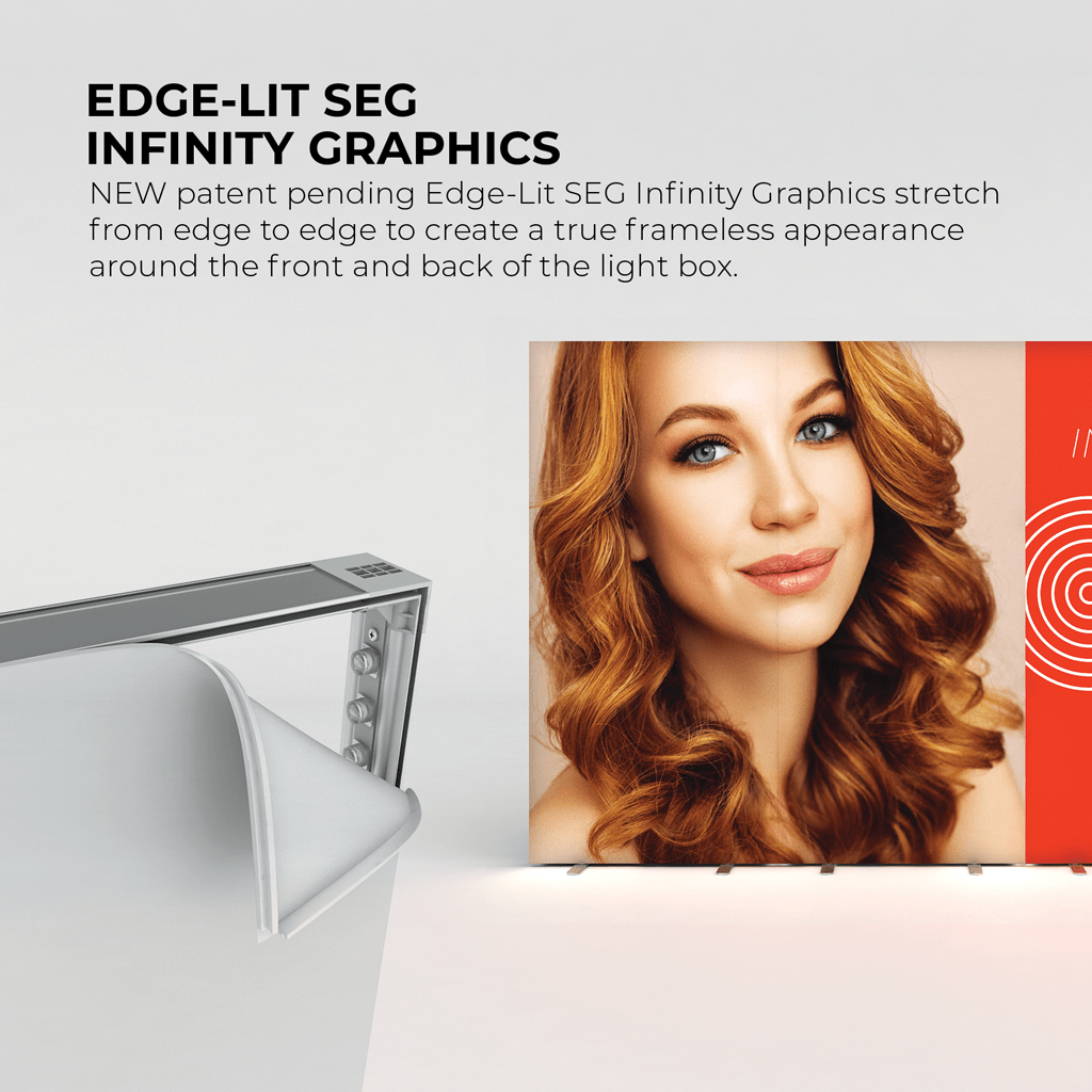 WaveLight® Infinity LED Light Box Display Stand - 950XS 3ftW x 4.5ftH (Double Sided) - Blitz Sign & Displays